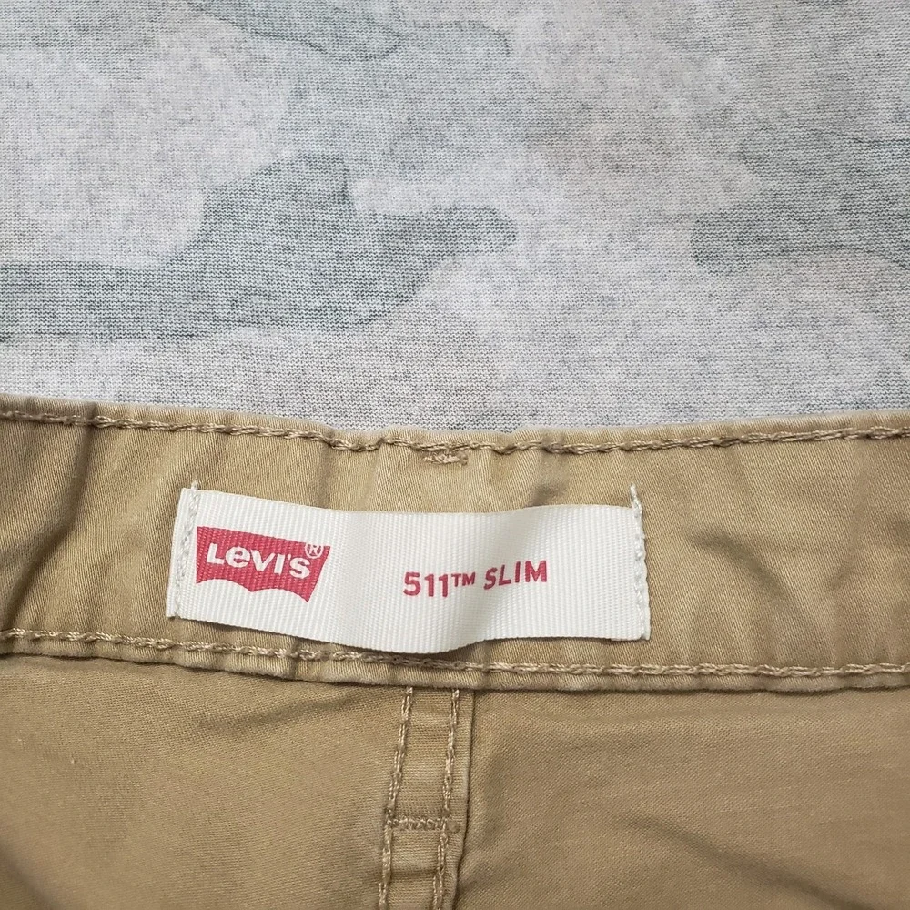 Levi's‎ 511 Pants Youth 28x38 Tan Slim Fit Pockets